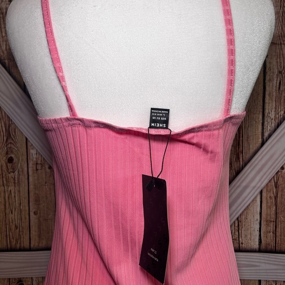 SHEIN Pink Ribbed Sleeveless Top Size L (I) - Picture 4 of 10
